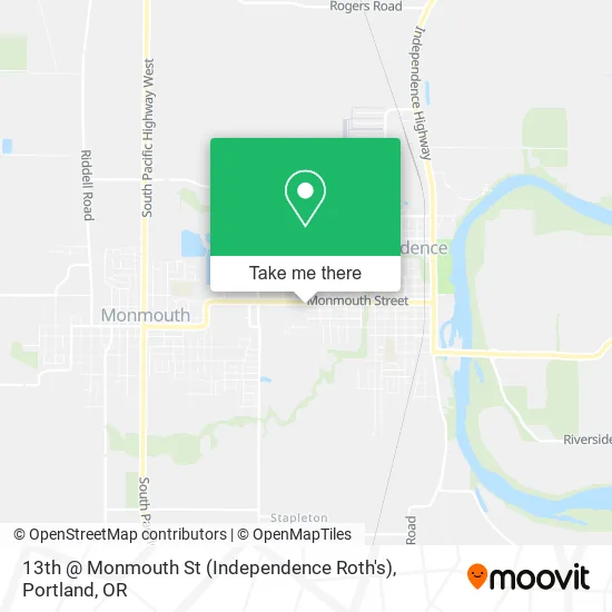 13th @ Monmouth St (Independence Roth's) map