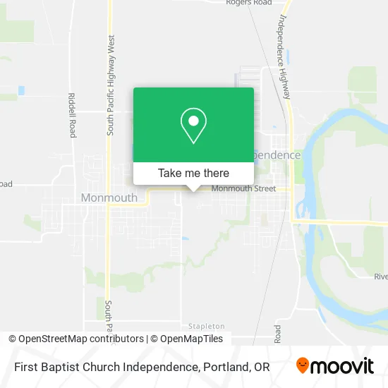 First Baptist Church Independence map