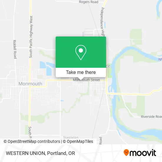 WESTERN UNION map