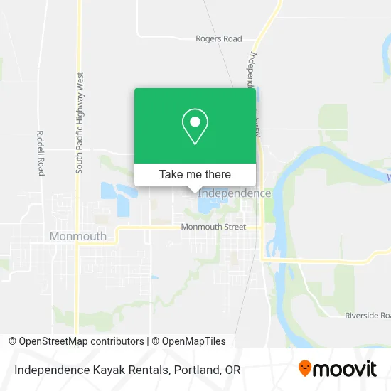 Independence Kayak Rentals map