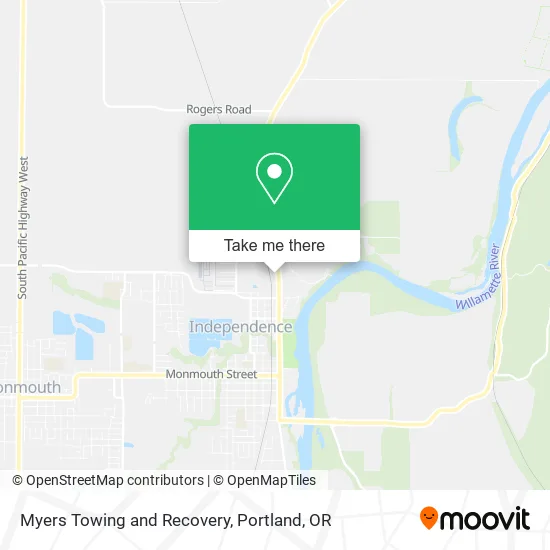 Myers Towing and Recovery map