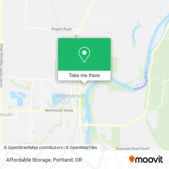 Affordable Storage map