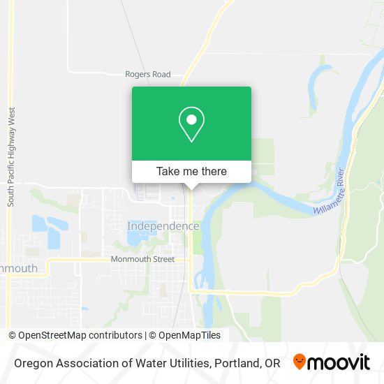 Mapa de Oregon Association of Water Utilities