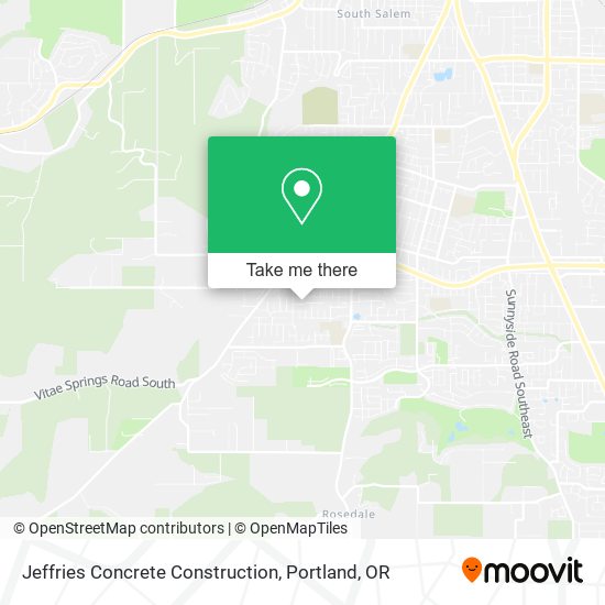 Jeffries Concrete Construction map