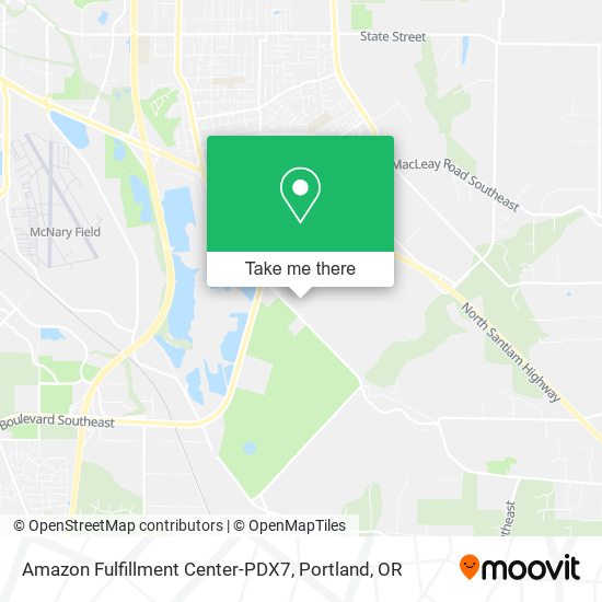 Amazon Fulfillment Center-PDX7 map