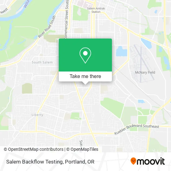 Salem Backflow Testing map