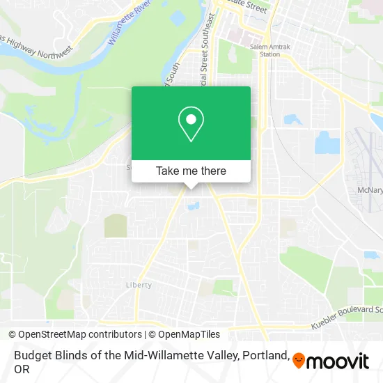 Budget Blinds of the Mid-Willamette Valley map