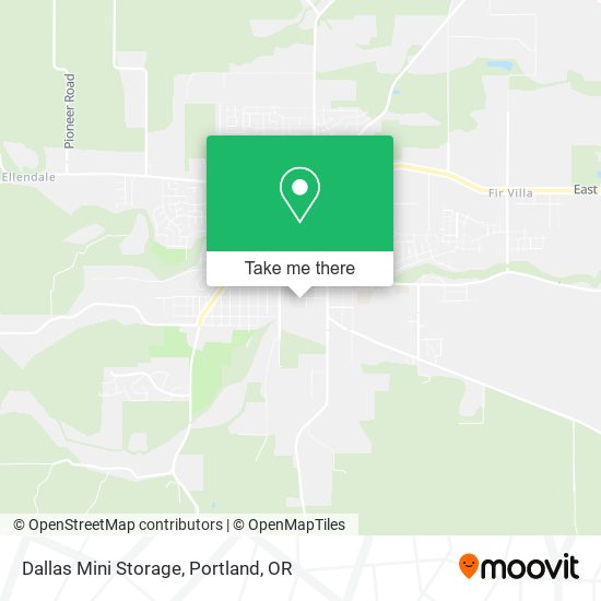 Dallas Mini Storage map