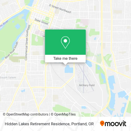 Hidden Lakes Retirement Residence map