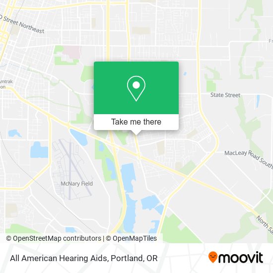 All American Hearing Aids map