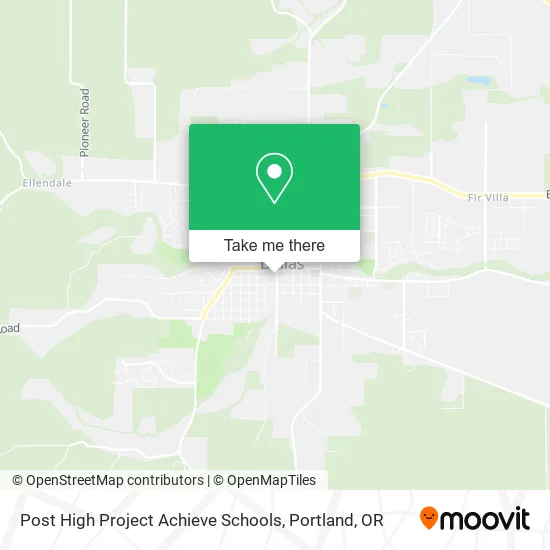 Post High Project Achieve Schools map