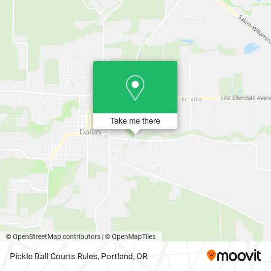 Pickle Ball Courts Rules map