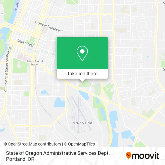 State of Oregon Administrative Services Dept map