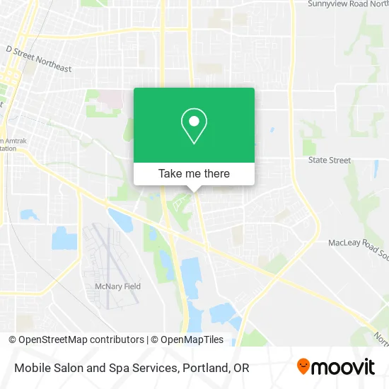 Mobile Salon and Spa Services map