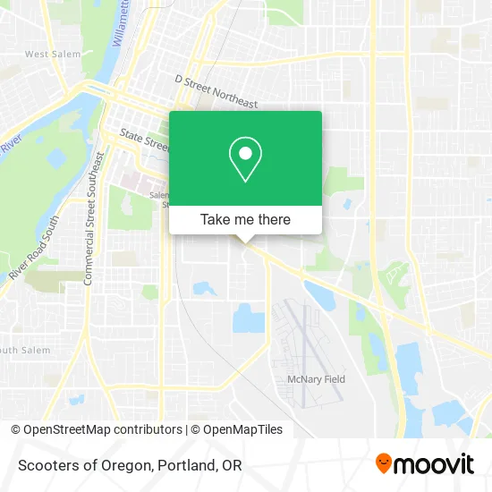 Scooters of Oregon map