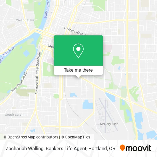 Zachariah Walling, Bankers Life Agent map