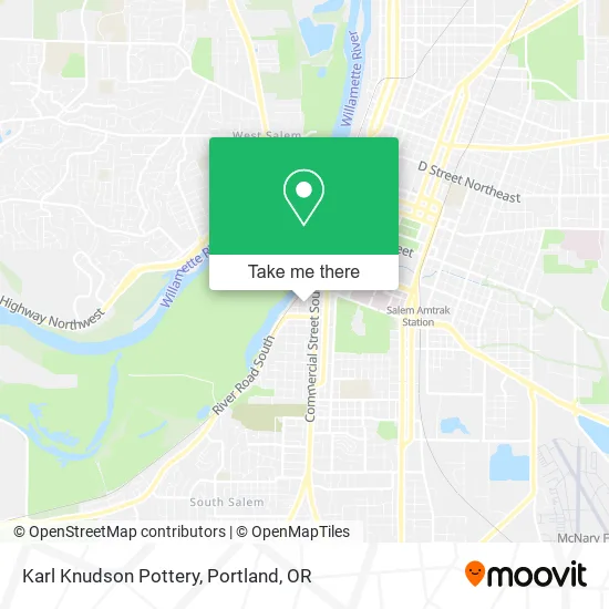 Karl Knudson Pottery map