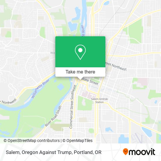 Mapa de Salem, Oregon Against Trump