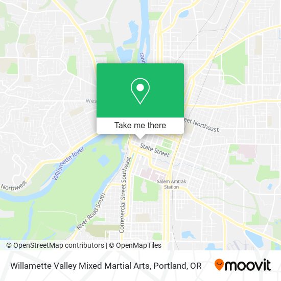 Willamette Valley Mixed Martial Arts map