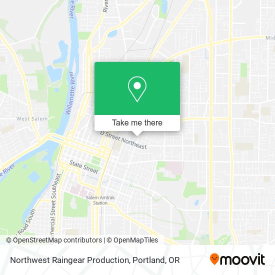 Northwest Raingear Production map