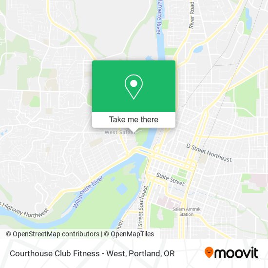 Courthouse Club Fitness - West map