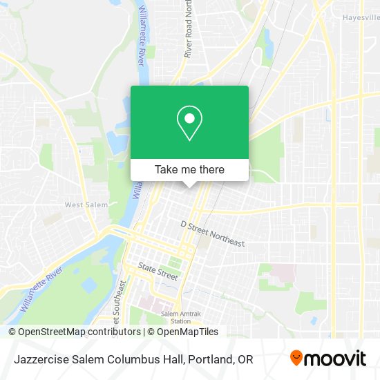 Mapa de Jazzercise Salem Columbus Hall