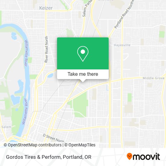 Gordos Tires & Perform map