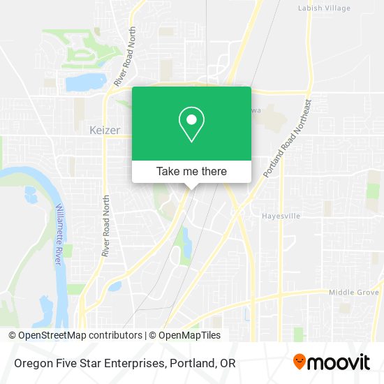 Oregon Five Star Enterprises map