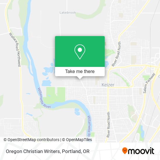 Oregon Christian Writers map