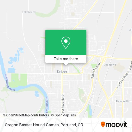 Oregon Basset Hound Games map