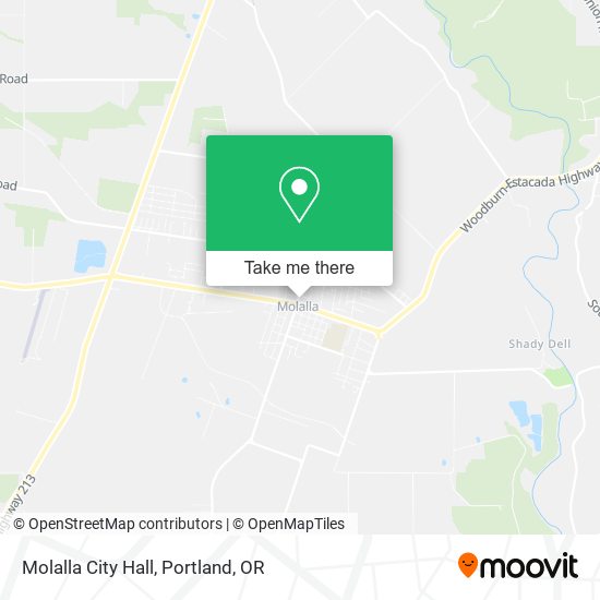 Molalla City Hall map