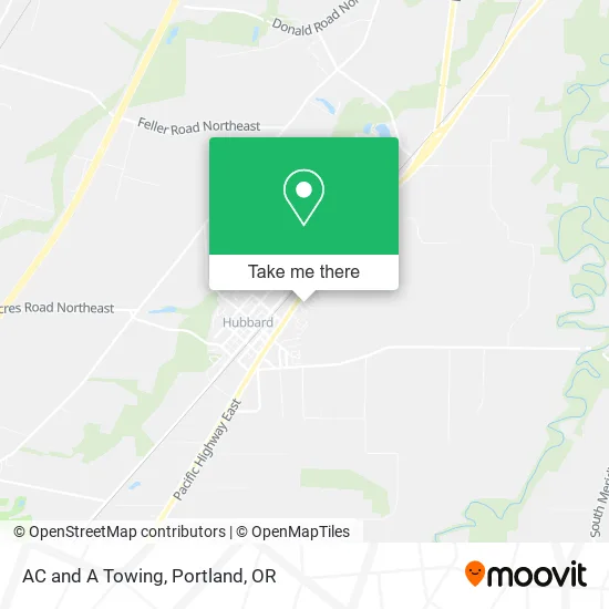 AC and A Towing map
