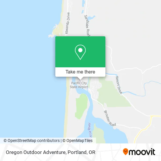 Oregon Outdoor Adventure map
