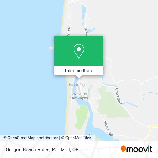 Oregon Beach Rides map