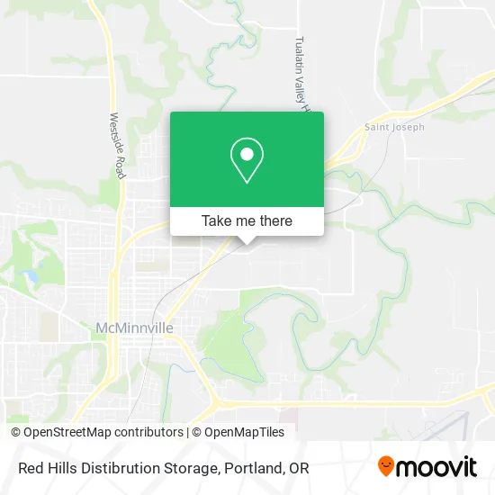 Red Hills Distibrution Storage map