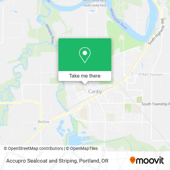 Accupro Sealcoat and Striping map