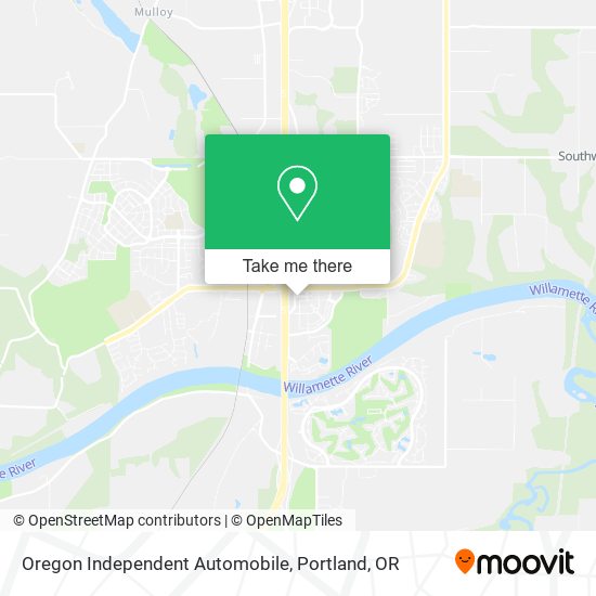 Oregon Independent Automobile map