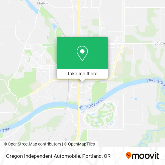 Oregon Independent Automobile map