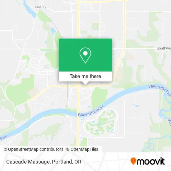 Cascade Massage map