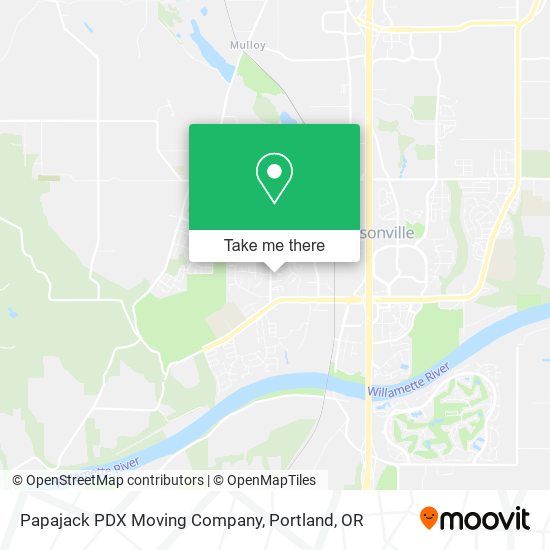 Mapa de Papajack PDX Moving Company