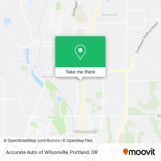 Mapa de Accurate Auto of Wilsonville