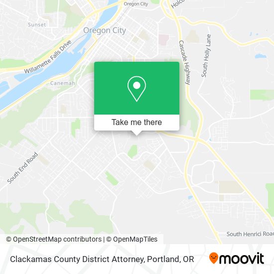 Clackamas County District Attorney map