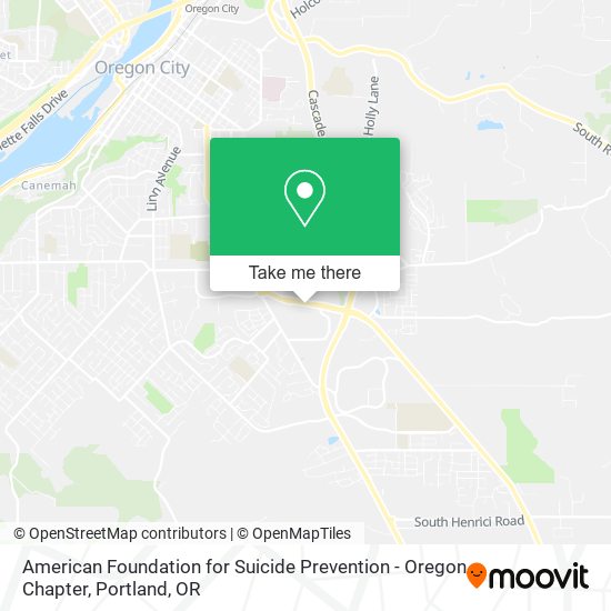 American Foundation for Suicide Prevention - Oregon Chapter map