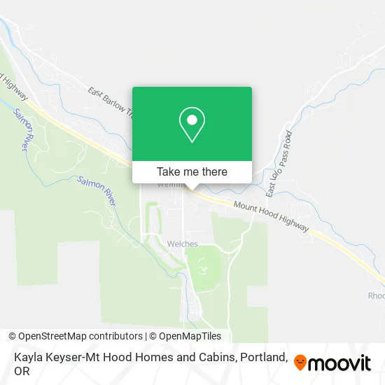 Mapa de Kayla Keyser-Mt Hood Homes and Cabins
