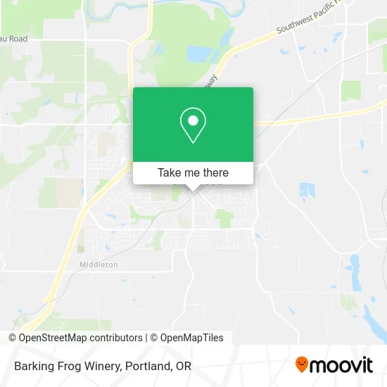 Barking Frog Winery map