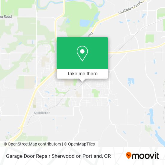 Mapa de Garage Door Repair Sherwood or