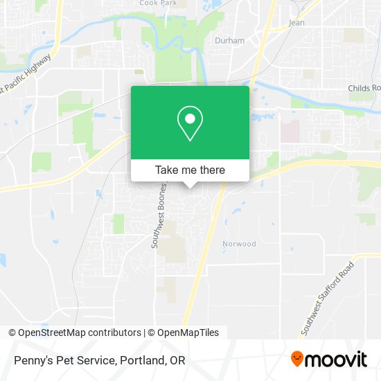 Penny's Pet Service map