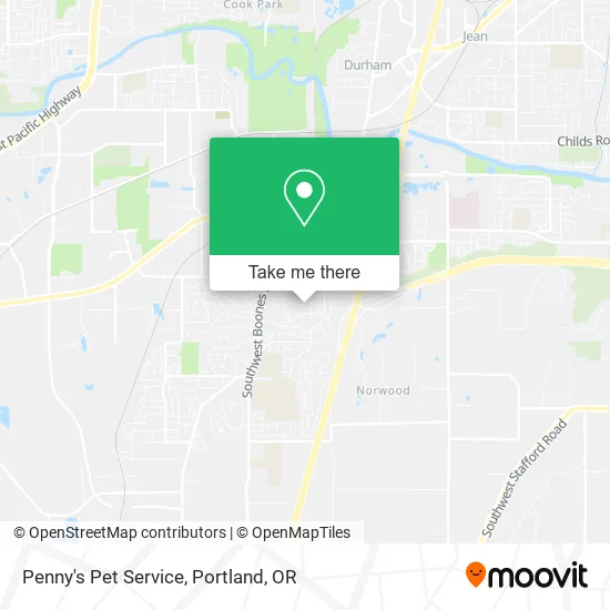 Penny's Pet Service map