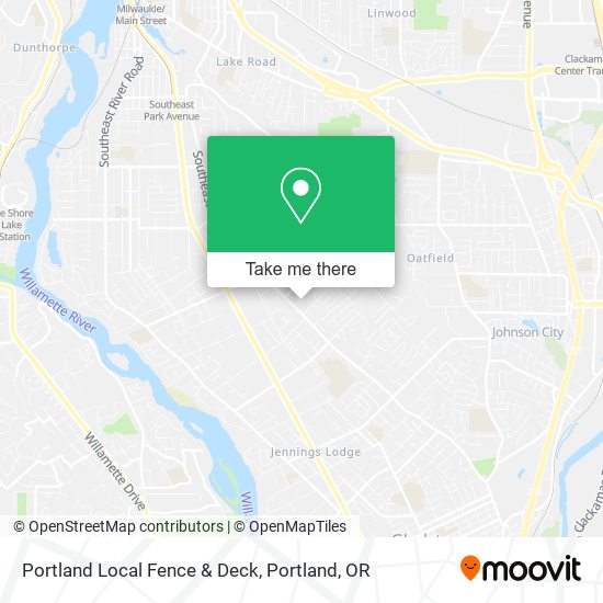 Portland Local Fence & Deck map