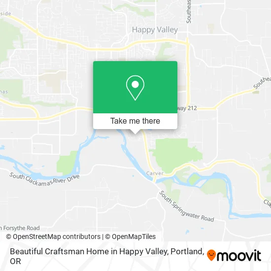 Mapa de Beautiful Craftsman Home in Happy Valley